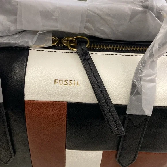 NWT Sydney Satchel in "Neutral Multi" by Fossil. Beautiful bag! - Picture 3 of 15
